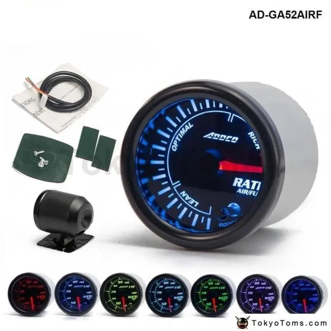 52mm 7 Colors Universal Car Auto Air Fuel Ratio Gauge - Tokyo Tom's