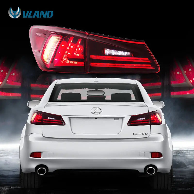 VLAND Fit Lexus IS250/IS300/IS350 2006-2012 Tail light Led Design Red