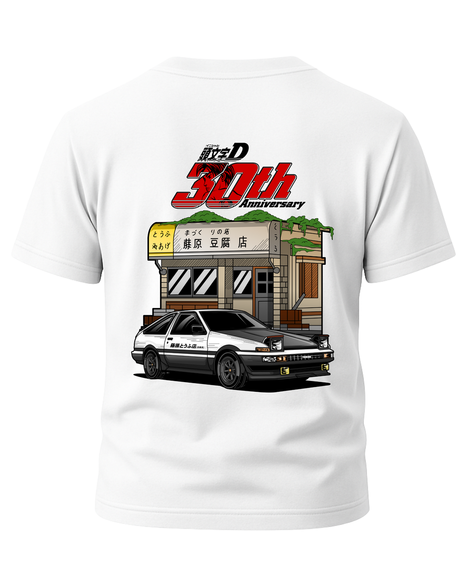 Initial D 30th Anniversary AE86 Fujiwara Tofu Shop T-Shirt