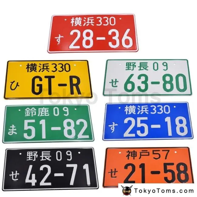 Japanese Style License Plate JDM Aluminum License Number For Universal