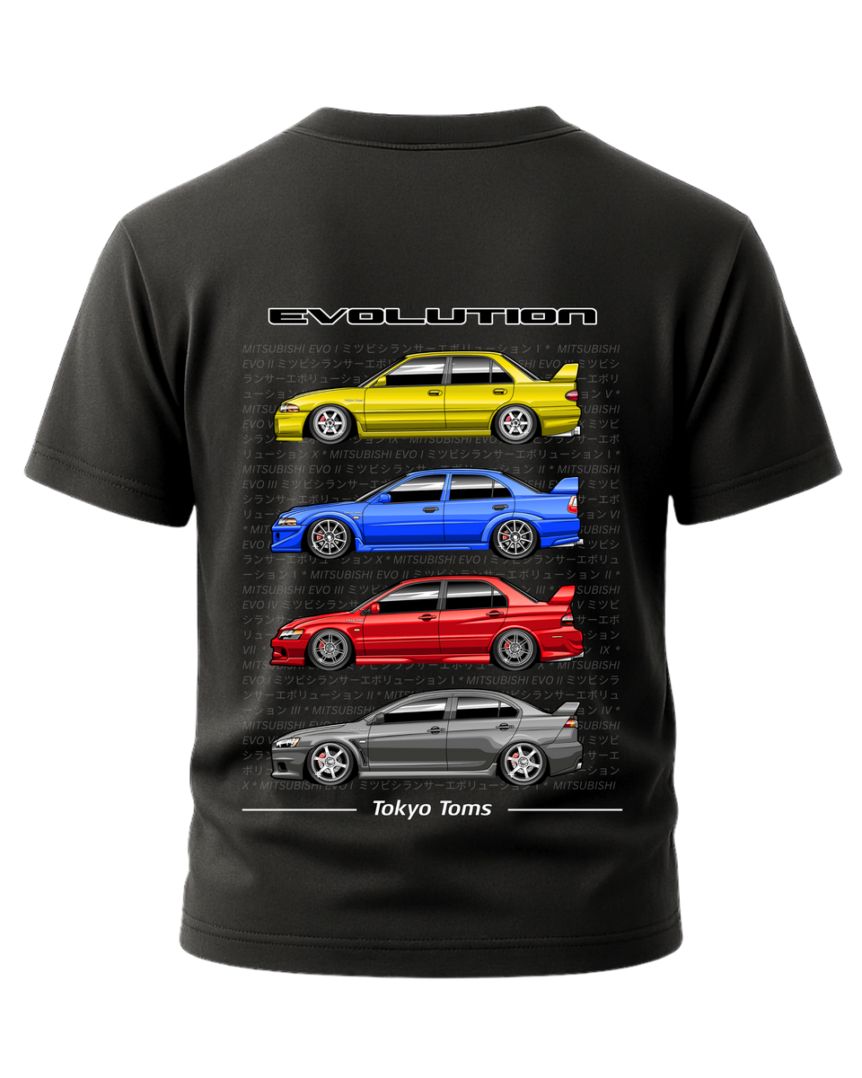 Mitsubishi Evolution Generations T-Shirt