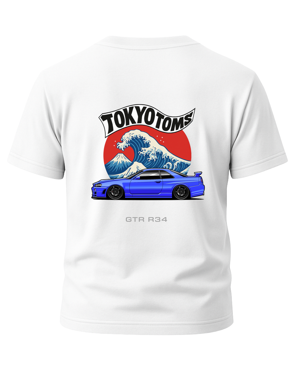 Tokyo Toms Nissan GTR R34 Wave T-Shirt