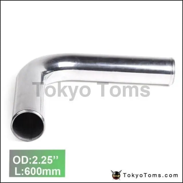 Universal 2-inch OD 90 Degree Aluminum Pipe - Polished 16 Gauge For Intake, Turbo, Intercooler Piping