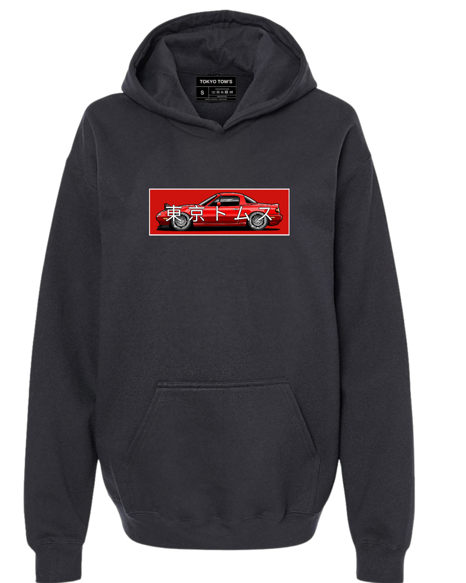 マトミショップ Mazda Miata - Chest Print Hoodie