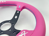 13" (330mm) Pink FATLACE "Style" Steering Wheel