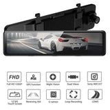 12 inch Camera GPS full screen touch dual HD1080P Mirror car DVR