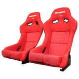 1x Bride VIOS III Reps Low Max Fixed Back Bucket Racing Seat RED