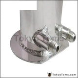 2.5 Liter Alloy Polished Aluminum Swirl Pot An8 In An10 Out Dome Fuel Surge Tank - Tokyo Tom's