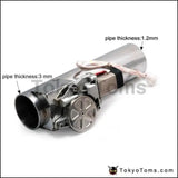 2.5" I Type Electric Exhaust Catback Downpipe E-Cutout Valve System Remote Kit - Tokyo Tom's