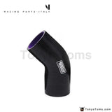 Black 1.5" 1-1/2" 38Mm 45 Degree Elbow Silicone Hose Pipe Turbo Intake For BMW E60 - Tokyo Tom's