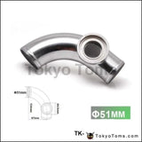2"51mm 90 degree Flange Pipe Fit For Type-2 II 2 Adjustable SQV BOV Blow Off Valve TK-BOV01FP51-90R - Tokyo Tom's