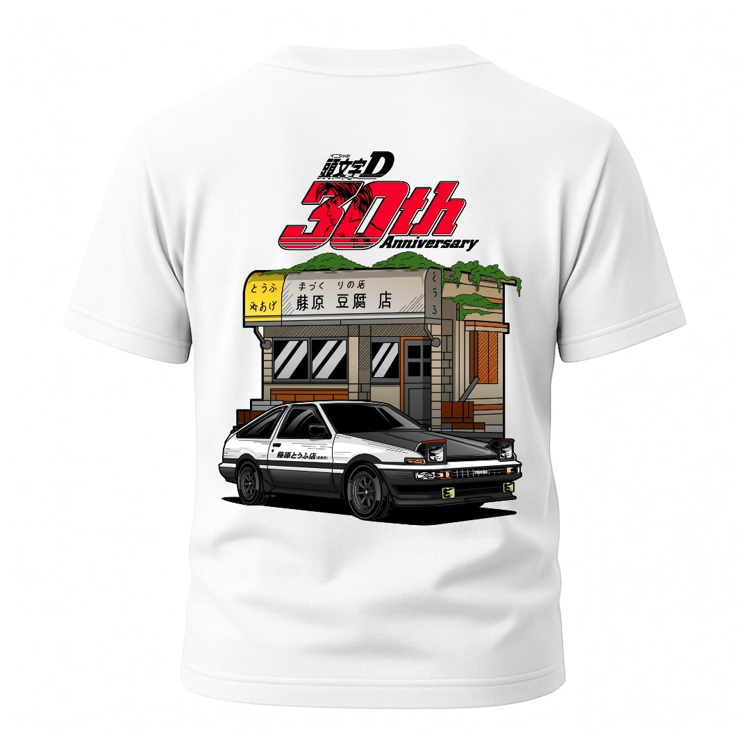 Initial D 30th Anniversary AE86 Fujiwara Tofu Shop T-Shirt