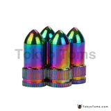 4PCS Neon Chrome Aluminum Valve Caps - Tokyo Tom's