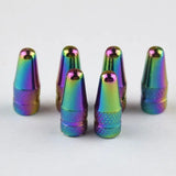 4PCS Neon Chrome Aluminum Valve Caps