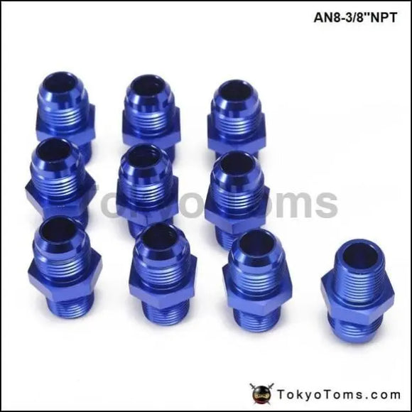 10PCS/LOT  Straight Male Oil Cooler  Fuel Oil Hose Fitting Adapter AN8-3/8''NPT