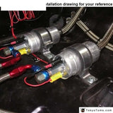 Anodised Dual Double &Twin Fuel Pump Brackets Fit Aeroflowpumps Default Color: Blue For BMW E34 - Tokyo Tom's