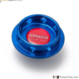 Billet Silver Engine Oil Filter Cap Fuel Tank Cover For Mitsubishi JDM - Tokyo Tom's