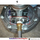 Billet Turbo Oil Drain Return Flange 10An Garrett Gt28 Gt30 Gt35 M8 Hole - Tokyo Tom's