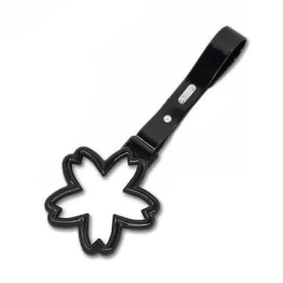 Black Sakura Blossom Strap Tsurikawa