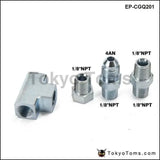 1/8Npt To 4An Turbo Adapter Tee Fitting W/ Block Oil Feed Pressure Sensor