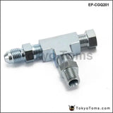 1/8Npt To 4An Turbo Adapter Tee Fitting W/ Block Oil Feed Pressure Sensor