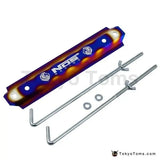 Burnt Blue NOS Adjustable Billet Battery Tie Down Bar