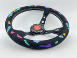 13" (330mm) Rainbow Leopard VX Steering Wheel