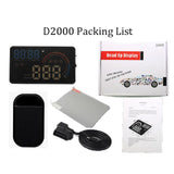 Car Head Up Display 3", 4" and 5.5" LED Windscreen Projector - OBD Scanner: Speed, Fuel Warning, Alarm, Data Diagnostic Tool - Tokyo Tom's