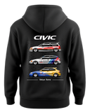 Honda Civic EG EK EF Generations Hoodie