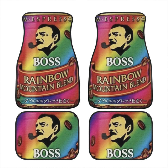Custom Boss Coffee Rainbow Floor Mats