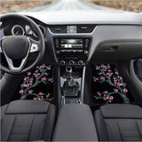 Custom Cherry Blossom Floor Mats Black