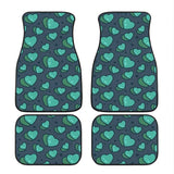 Custom Green Hearts Floor Mats