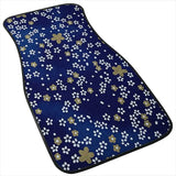 Custom Japanese Blue Cherry Blossom Mini Floor Mats