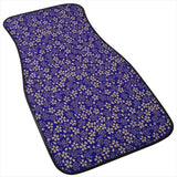 Custom Japanese Blue Cherry Gold Blossom Floor Mats