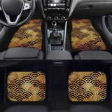 Custom Japanese Waves Floor Mats Gold