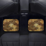 Custom Japanese Waves Floor Mats Gold