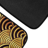 Custom Japanese Waves Floor Mats Gold