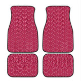 Custom Japanese Waves Floor Mats Red