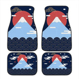 Custom Mount Fuji + Japanese Sunrise  + Waves Floor Mats