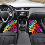 Custom Rainbow Hearts Floor Mats