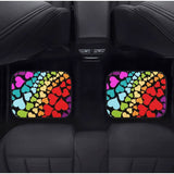Custom Rainbow Hearts Floor Mats
