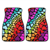 Custom Rainbow Hearts Floor Mats