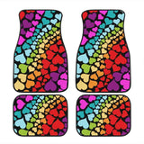 Custom Rainbow Hearts Floor Mats
