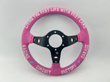 13" (330mm) Pink FATLACE "Style" Steering Wheel