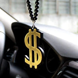 Dollar Symbol Pendant Interior Rear View Mirror Ornament