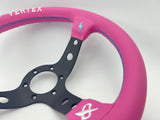 13" (330mm) Pink FATLACE "Style" Steering Wheel