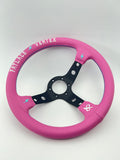 13" (330mm) Pink FATLACE "Style" Steering Wheel