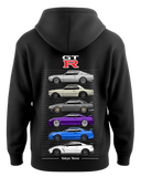 Nissan Skyline GT-R C110 Hakosuka to R35 Generations Hoodie
