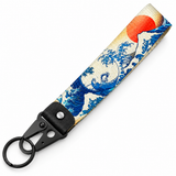Tow Hook Clasp Keychain -Japanese Green Waves