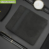 High Quality Alcantarra Car Auto & Sports Fur Suede Leather Men's Wallet Money Purse Clip Credit Card Holder Short Size 1 PCS
